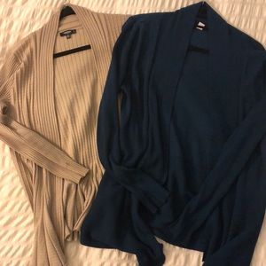 2 Cardigans (Teal and Tan)